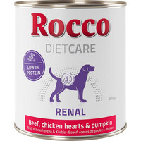 Produktbild von Rocco Diet Care Renal Rind mit Hühnerherzen & Kürbis - 24 x 800 g