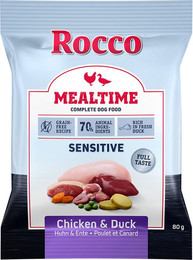 Produktbild von Rocco Mealtime Sensitive Huhn - Ente - 4 x 80 g