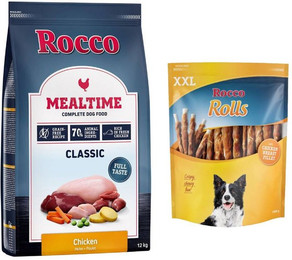 Produktbild von Rocco Mealtime Trockenfutter Huhn mit Rolls XXL Pack - 12 kg