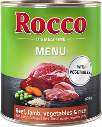 Produktbild von Rocco Menü Rind mit Lamm, Gemüse & Reis - 24 x 800 g
