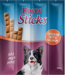 Produktbild von Rocco Sticks Huhn mit Lachs - 3 x 12 Stk.