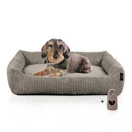 Produktbild von Rohrschneider Hundebett aus Cordstoff mit Wendekissen und Antirutschboden