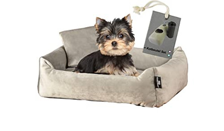 Produktbild von Rohrschneider Hundebett Kuschelsofa Samtstoff mit Hundekotbeutelset