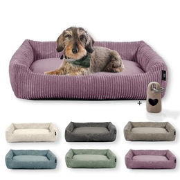 Rohrschneider Hundebett waschbar mit Cordstoff und Wendekissen – Bild 1 von 9