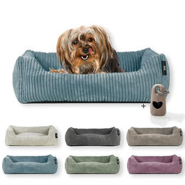 Rohrschneider Hundebett waschbar mit Hundekissen Cordstoff – Bild 1 von 8