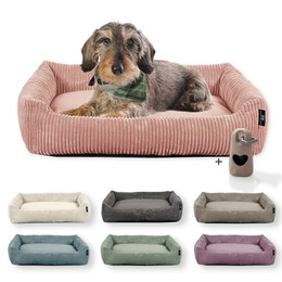 Produktbild von Rohrschneider Hundebett waschbar mit Wendekissen Cordstoff