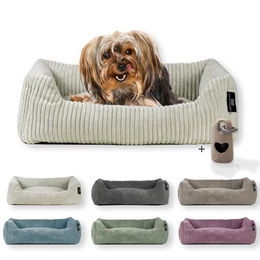 Rohrschneider Hundebett waschbar mit Wendekissen und Antirutsch für kleine Hunde – Bild 1 von 8
