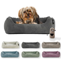 Rohrschneider Hundebett waschbar mit Wendekissen und Antirutsch für kleine Hunde – Bild 1 von 8