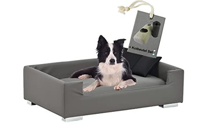 Produktbild von Rohrschneider Hundesofa Candy Hundebett für kleine Hunde Grau