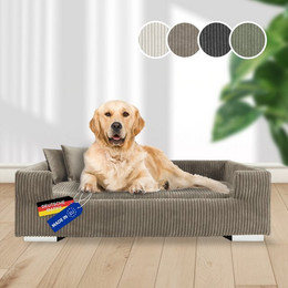 Produktbild von Rohrschneider Hundesofa Cord mit hohem Rand und 2 Dekokissen