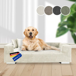 Produktbild von Rohrschneider Hundesofa Cord mit hohem Rand und 2 Dekokissen