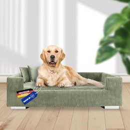 Produktbild von Rohrschneider Hundesofa Cord mit hohem Rand und 2 Dekokissen