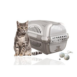 Produktbild von Rohrschneider Katzen Transportbox grau