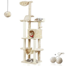 Produktbild von Rohrschneider Katzenbaum Travel XL mit Spielball und Hängematte