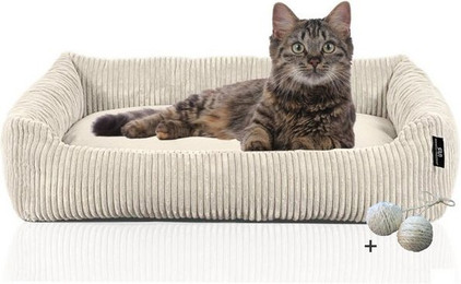 Produktbild von Rohrschneider Katzenbett Cordstoff mit Spielkugelset
