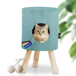 Produktbild von Rohrschneider Katzenhöhle Cord mit Holzfüßen