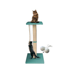 Produktbild von Rohrschneider Katzenkratzbaum Emmi 77 cm Echtholz mit Sisal und gepolsterter Liegefläche