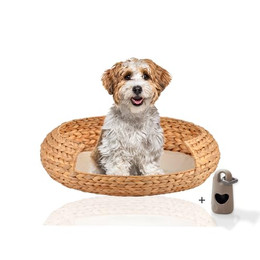 Produktbild von Rohrschneider runder Hundekorb aus Wasserhyazinthe