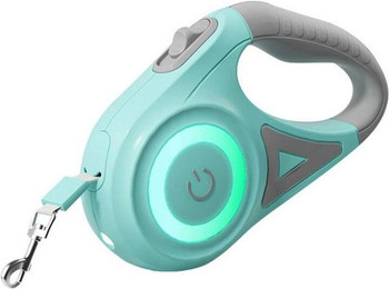 Produktbild von ROJECO Automatikleine für Hunde 5 m mit RGB-Beleuchtung und Taschenlampe - 5 m