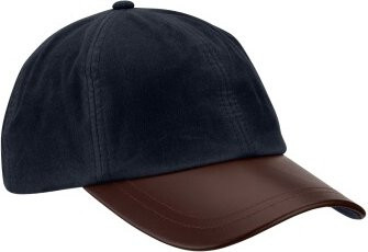 Produktbild von ROMNEYS Wachscap mit Lederschirm blau