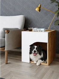 Roomart Tierbett Tierhaus für Hunde & Katzen – Haustierhöhle RINO, Kompakt und schönes Design – Bild 1 von 5