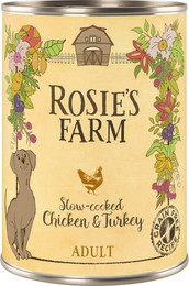 Produktbild von Rosie's Farm Adult Huhn & Truthahn - 6 x 400 g