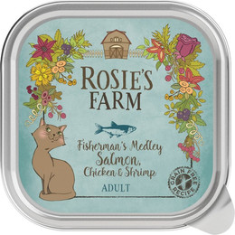 Produktbild von Rosie's Farm Adult Lachs & Huhn mit Garnelen - 32 x 100 g