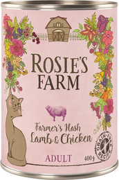 Produktbild von Rosie's Farm Adult Lamm & Huhn Katzennahrung - 12 x 400 g