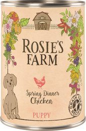 Produktbild von Rosie's Farm Puppy Hundefutter mit Huhn - 6 x 400 g