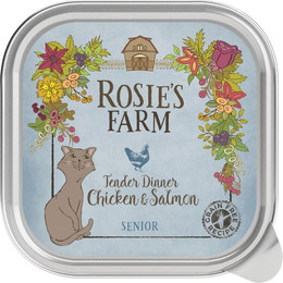 Produktbild von Rosie's Farm Senior Katzennahrung Huhn & Lachs - 32 x 100 g