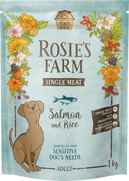 Produktbild von Rosie's Farm Single Meat Adult Lachs mit Reis - 1 kg