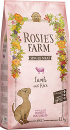 Produktbild von Rosie's Farm Single Meat Adult Lamm mit Reis - 12 kg