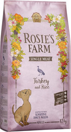 Produktbild von Rosie's Farm Single Meat Adult Pute mit Reis - 12 kg