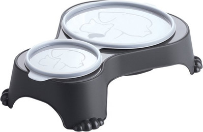 Produktbild von Rotho MyPet Duo Futternapf Sally - anthrazit: 1000 ml + 280 ml