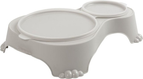 Produktbild von Rotho MyPet Sally Doppel Futternapf mit Deckel, Kunststoff, sand - 1,28 l