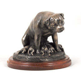 Rottweiler Hundefigur Statue braun – Bild 1 von 6
