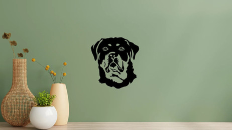Produktbild von Rottweiler Kopf Wandtattoo Wandbild Wandsticker Wandaufkleber Wanddekoration
