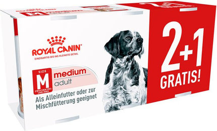 Produktbild von Royal Canin 2+1 gratis SHN Medium Adult Loaf 410g