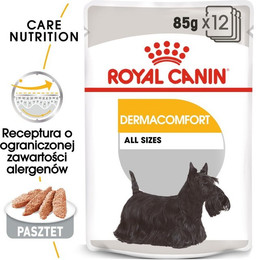 Produktbild von Royal Canin Dermacomfort Mousse Nassfutter für Hunde mit empfindlicher Haut - 12 x 85 g