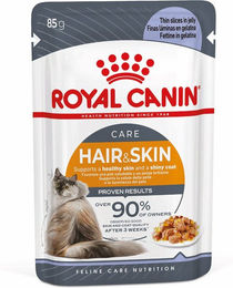Produktbild von Royal Canin FCN Hair & Skin Jelly 48x85g