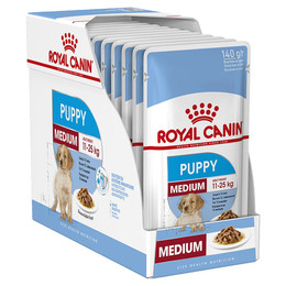Produktbild von Royal Canin Medium Puppy Nassfutter für mittelgroße Welpen - 10 x 140 g
