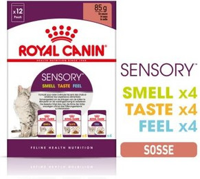 Produktbild von Royal Canin Sensory Smell Taste Feel Nassfutter Multipack in Soße - 12 x 85 g