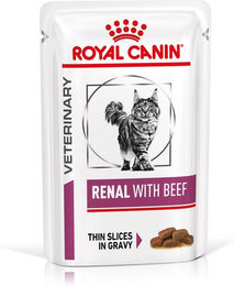 Produktbild von ROYAL CANIN Veterinary RENAL RIND Nassfutter für Katzen - 12 x 85 g