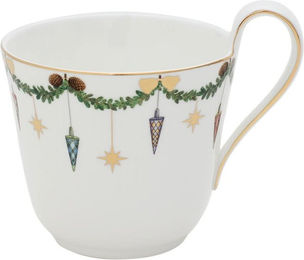 Produktbild von Royal Copenhagen - Star Fluted Christmas - Becher mit hohem Henkel - Star Fluted Christmas 2503090 [Artikel] weiß