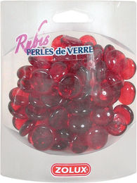 Produktbild von Rubinrote runde Glasperlen Zolux