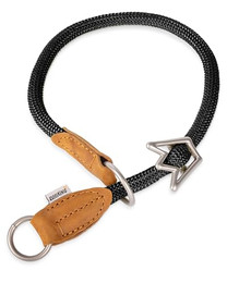 Produktbild von Rudelkönig Hundehalsband Emma Zugstopp Halsband aus Leder und Nylon