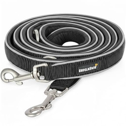 Produktbild von Rudelkönig Hundeleine Paola, Verstellbare Reflektierende Führleine aus Nylon und Neopren - 2,3 m