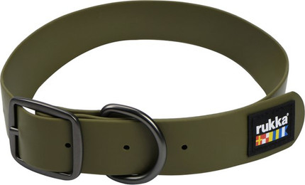 Produktbild von Rukka Biodipro Halsband, oliv - Größe S: 28 - 35 cm Halsumfang, 15 mm breit
