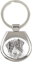 Produktbild von Rumänischer Mioritischer Schäferhund, Ciobănesc Românesc Mioritic - Schlüsselanhänger mit Hund, Schlüsselanhänger mit Aufdruck, personalisierter Anhänger der Marke Art-Dog silber