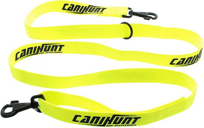 Produktbild von Rundes Hundehalsband (geflochten) mit 2 Karabinern und schwimmendem Ring Canihunt ALP